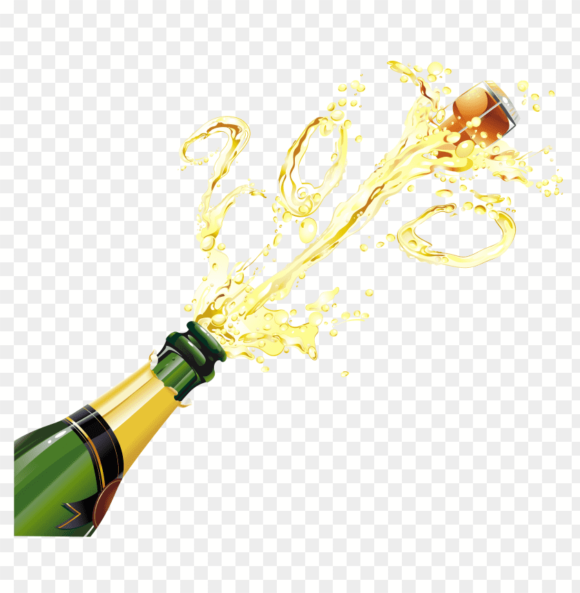 Transparent Background PNG of champagne pop - Image ID 180