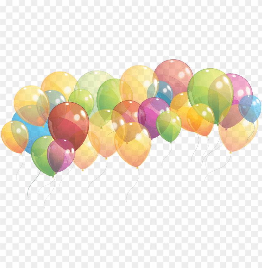 Transparent Background PNG of group of balloons taking - Image ID 63